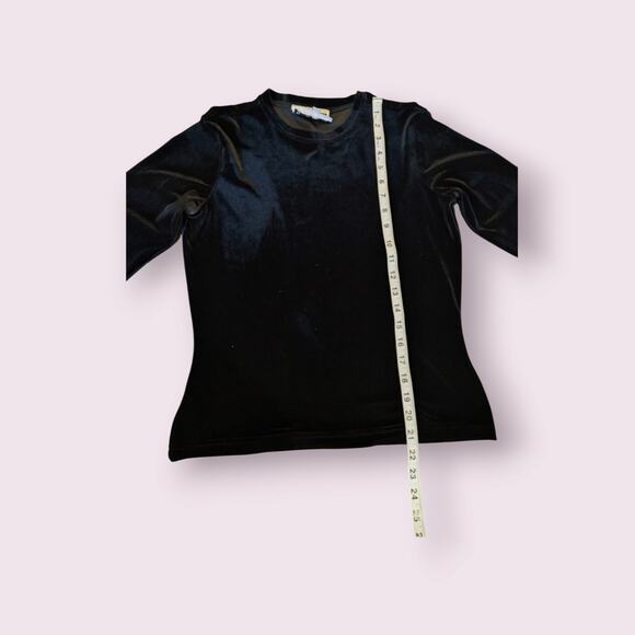 Hairston Roberson Ropa Women's Black Velvet Long Sleeve and Maxi Skirt Medium - Picture 7 of 12